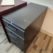 Teknion Black 3 Drawer Under Desk Pedestal File Cabinet, Locking